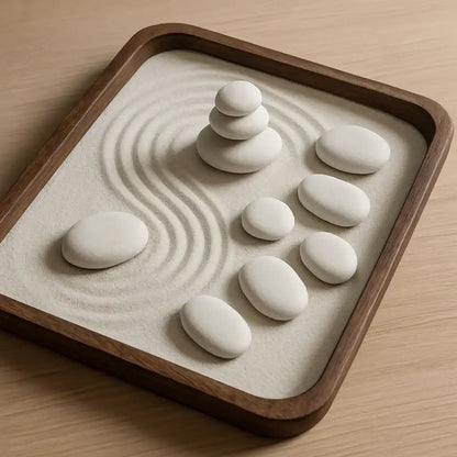 Zen-Steine in Weiß und Pastellgrau für variable Deko-Arrangements
