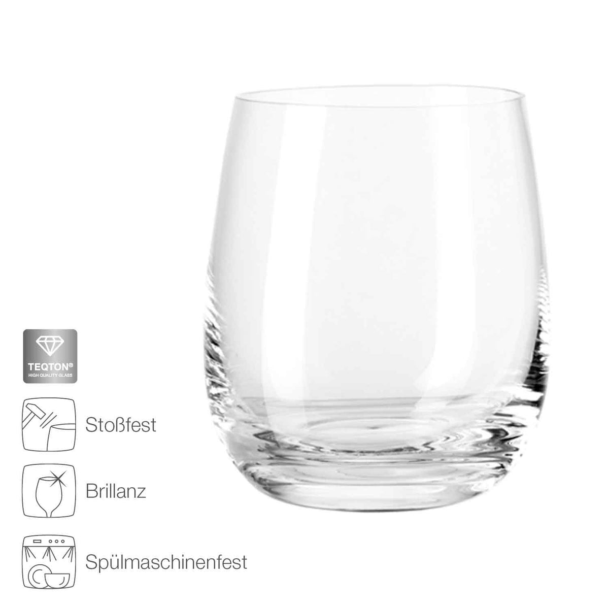 Personalisiertes Gedenklicht aus klarem Leonardo Glas