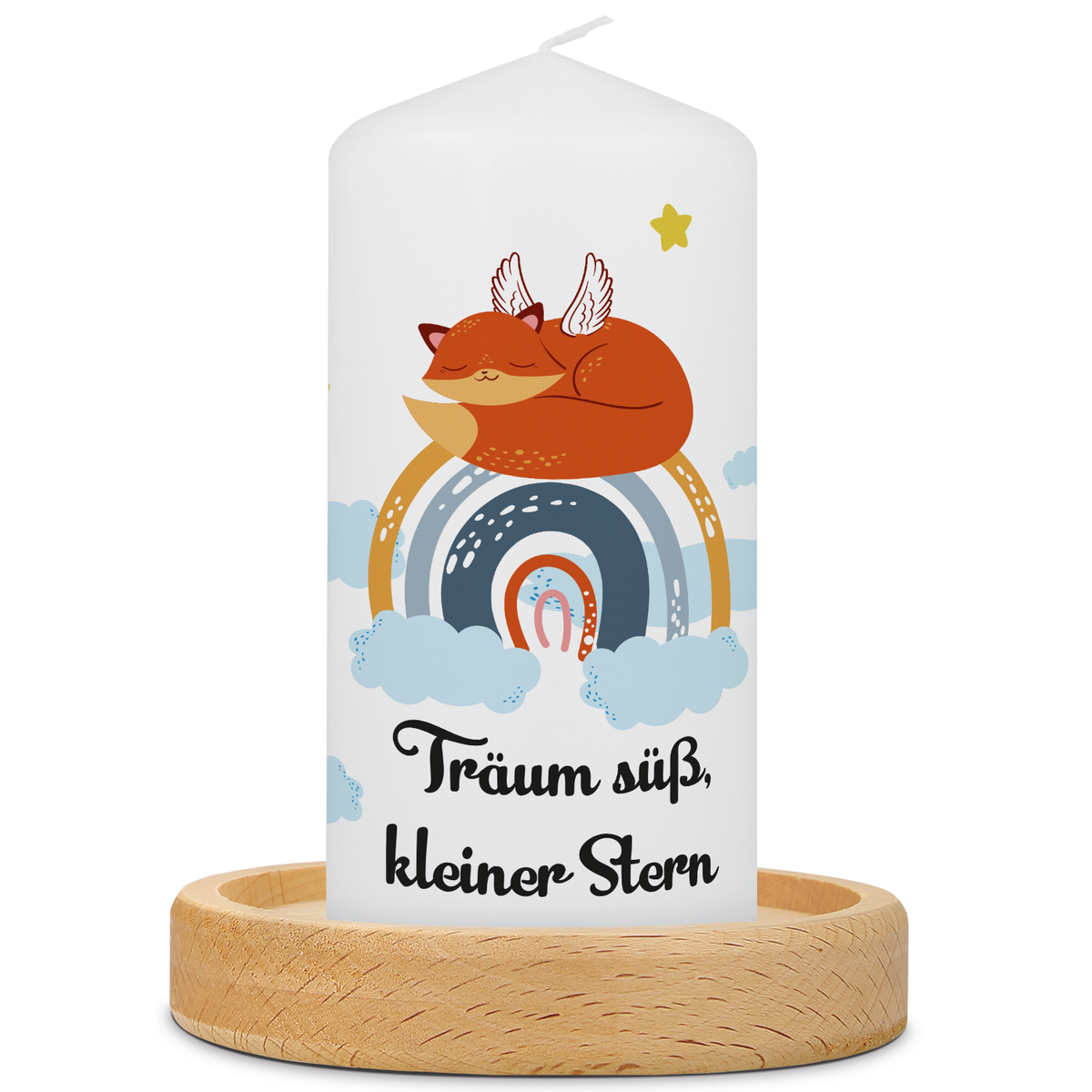 Kinder-Trauerkerze Regenbogen Fuchs
