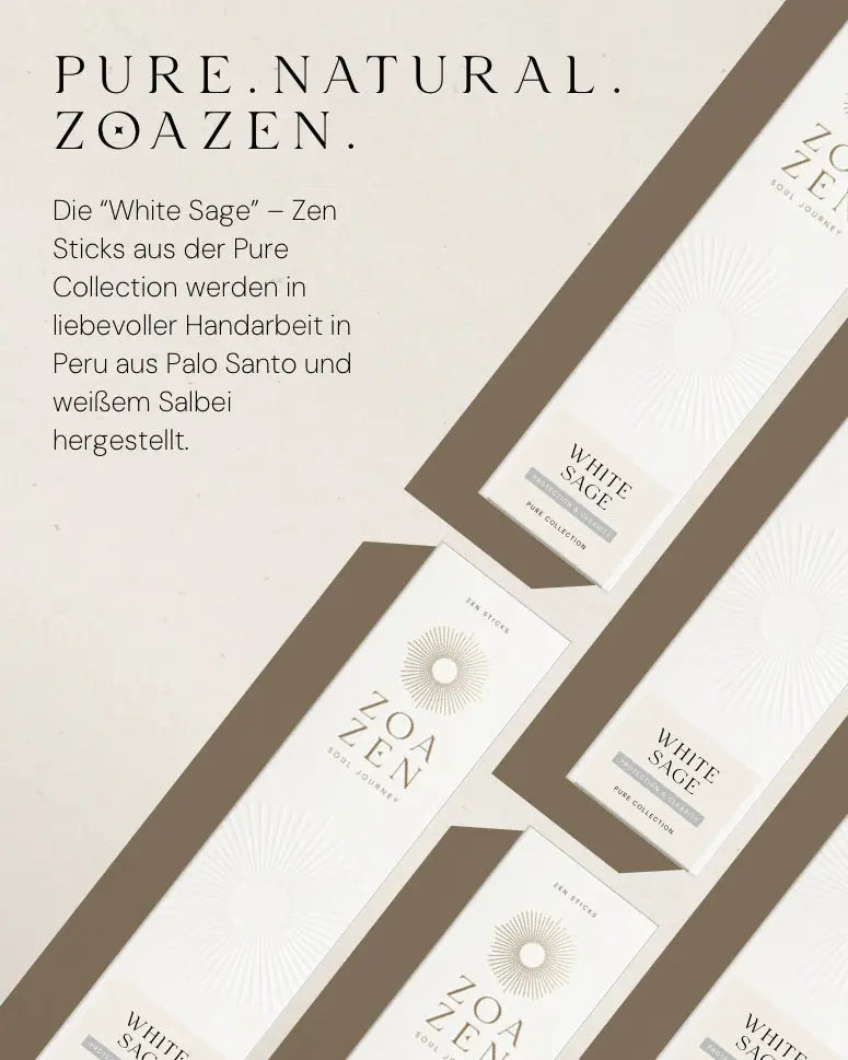 White Sage Räucherstäbchen mit Palo Santo von ZoaZen – Ritualszene
