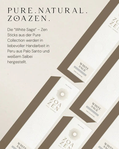 White Sage Räucherstäbchen mit Palo Santo von ZoaZen – Ritualszene