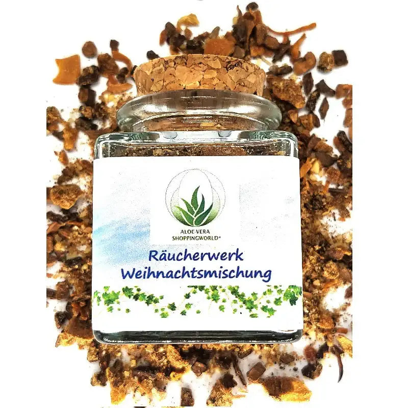 Räucherwerk "Weihnachtsmischung" im Glas, (50 ml) von SteinKunstWerk für stilvolle Wohnatmosphäre und bewusste Momente