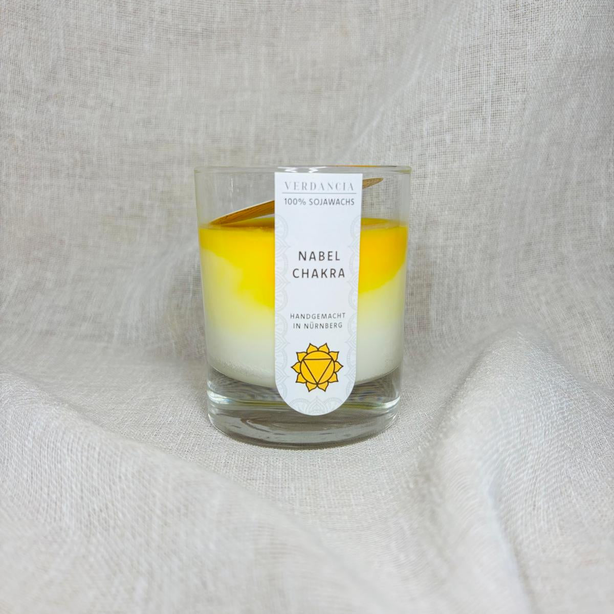 Nabelchakra Solarplexus Duftkerze von Verdancia – Produktdetail
