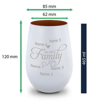 Windlicht „We are Family“ – weitere Detailansicht