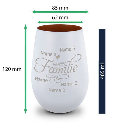 Windlicht „Unsere Familie“ – weitere Detailansicht