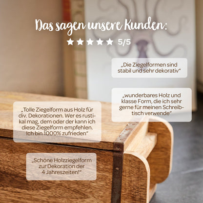 Dekorative Ziegelform aus Holz – Vintage-Organizer