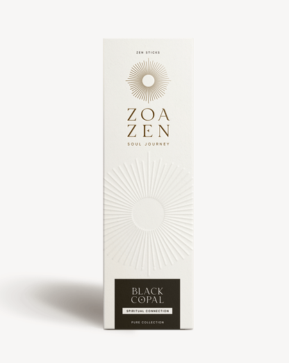 Black Copal Räucherstäbchen mit Palo Santo von ZoaZen für Reinigung und Erdung
