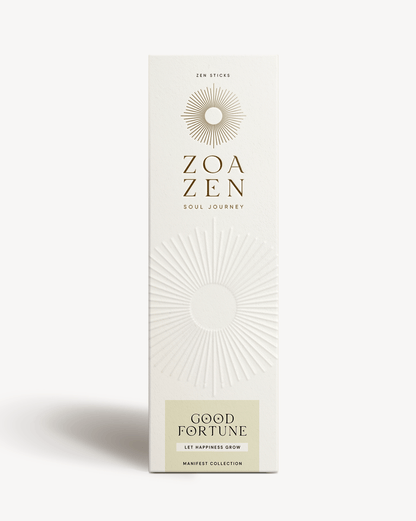 Good Fortune Räucherstäbchen von ZoaZen mit Palo Santo, Rose und Lavendel