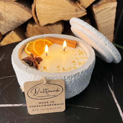 XL Citronella-kaars ‘De Gloed’ – zwart voor herfst & Halloween