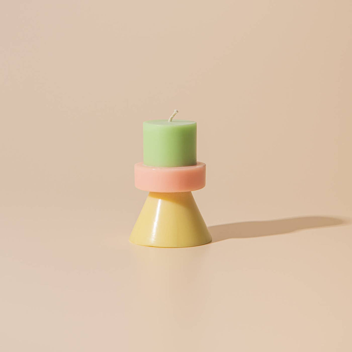 Stack Candle Mini Limettengrün, Koralle und Gelb – zusätzliche Produktansicht 2