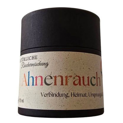Ahnenrauch Räuchermischung auf einer Räucherschale