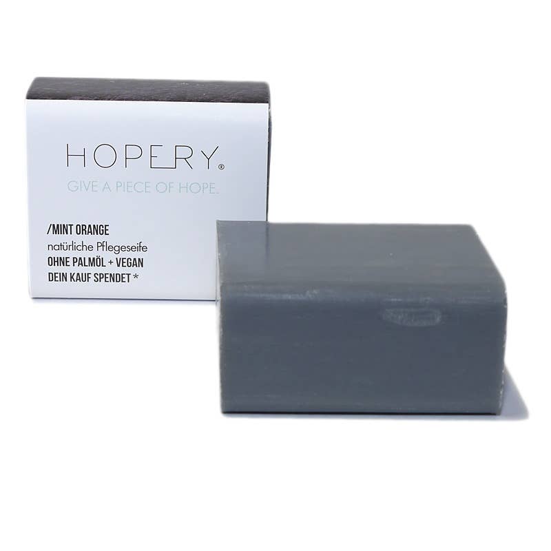 Palmölfreie HOPERY Mint Orange Seife für Hand und Körper