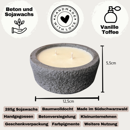 Schwarzes Betongefäß des Statement-Modells „Die Stille“