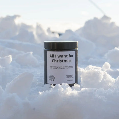 All I want for Christmas - by SteinKunstWerk | Duftkerze im Glas aus nachhaltiger Herstellung