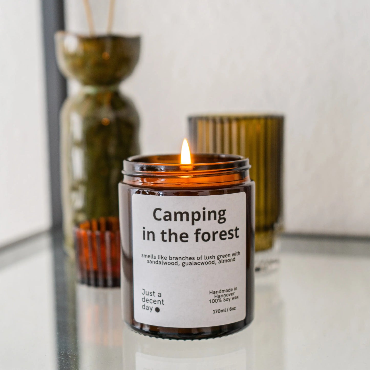 Forest Soul – Duftkerze Wald mit warmer Holznote & natürlicher Tiefe - by SteinKunstWerk | Duftkerze im Glas aus nachhaltiger Herstellung