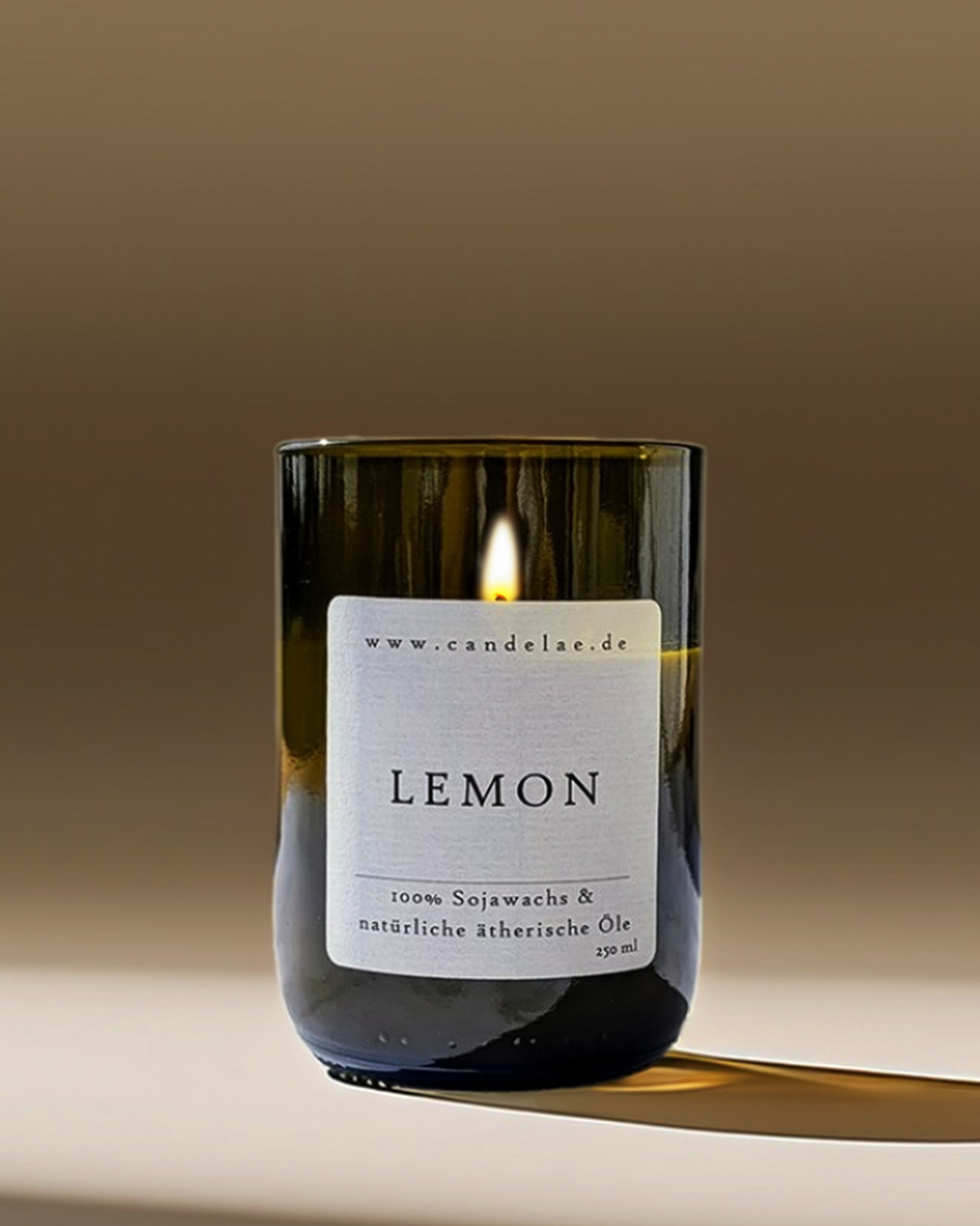 Lemon Duftkerze aus Sojawachs mit frischem Zitronenduft