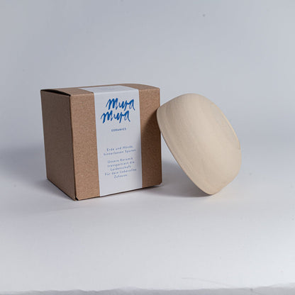 Handgemachte KUMO Cappuccinotasse Beige für Coffee Rituals