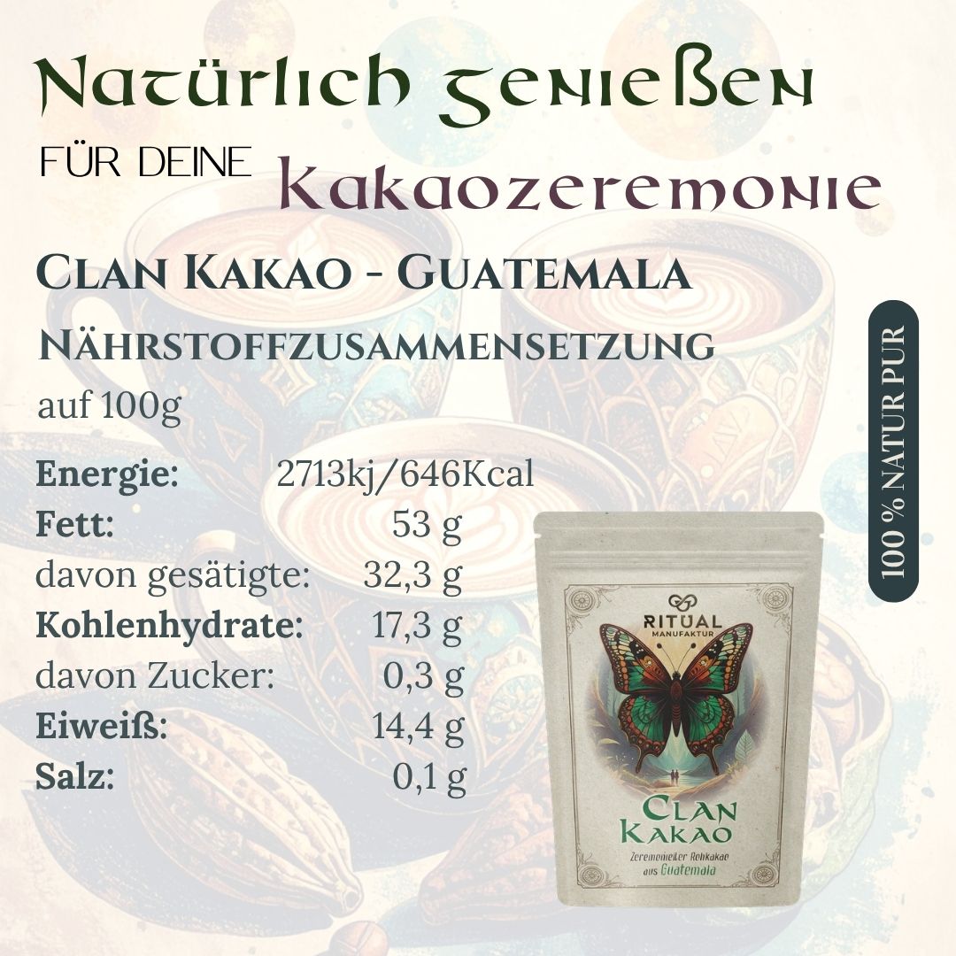 CLAN Guatemala-Kakao für bewusst gestaltete Kakao-Rituale