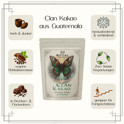 CLAN Zeremonie-Kakao – Zubereitung und Produktdetails