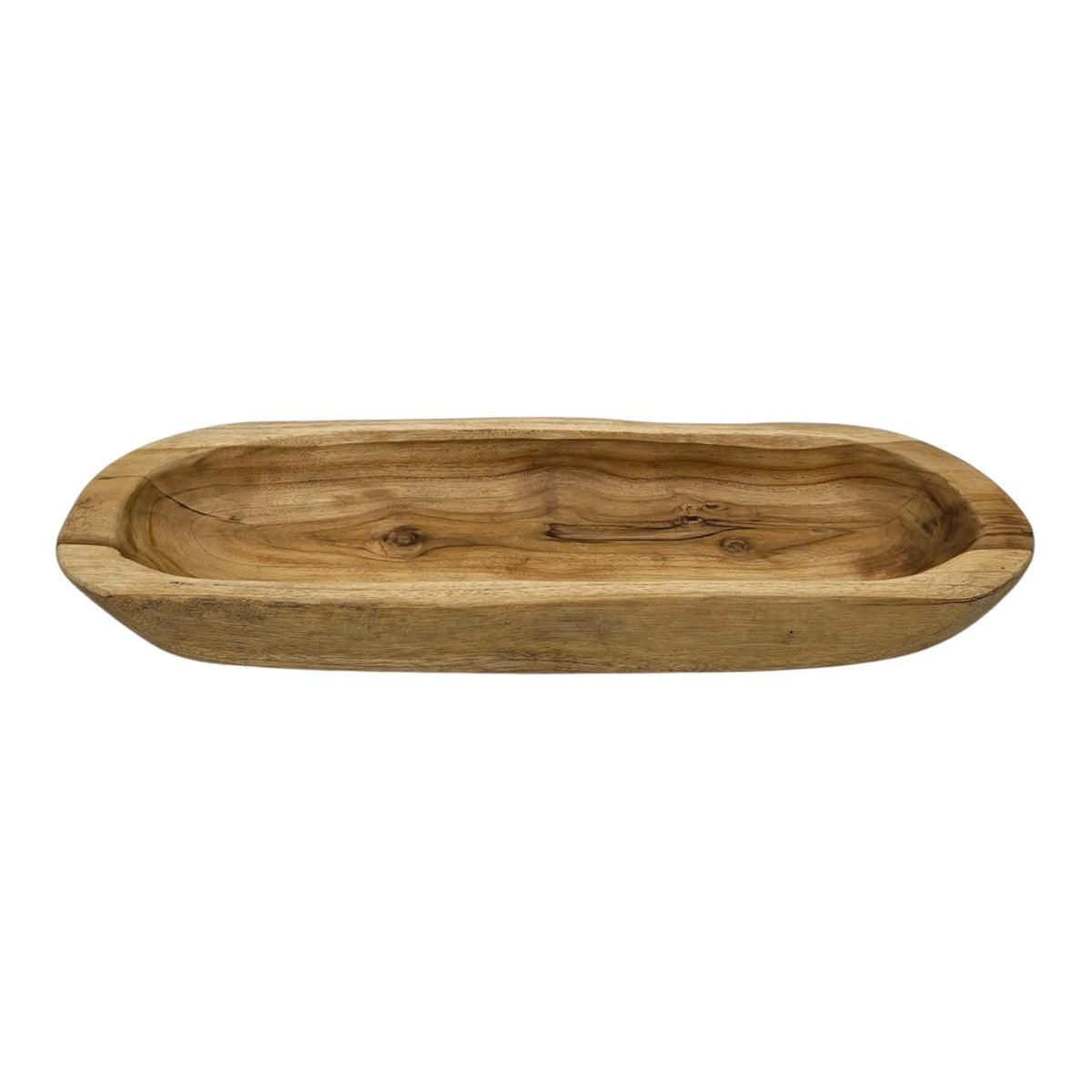 Dekoschale aus Teakholz – ca. 60 cm, Naturholz