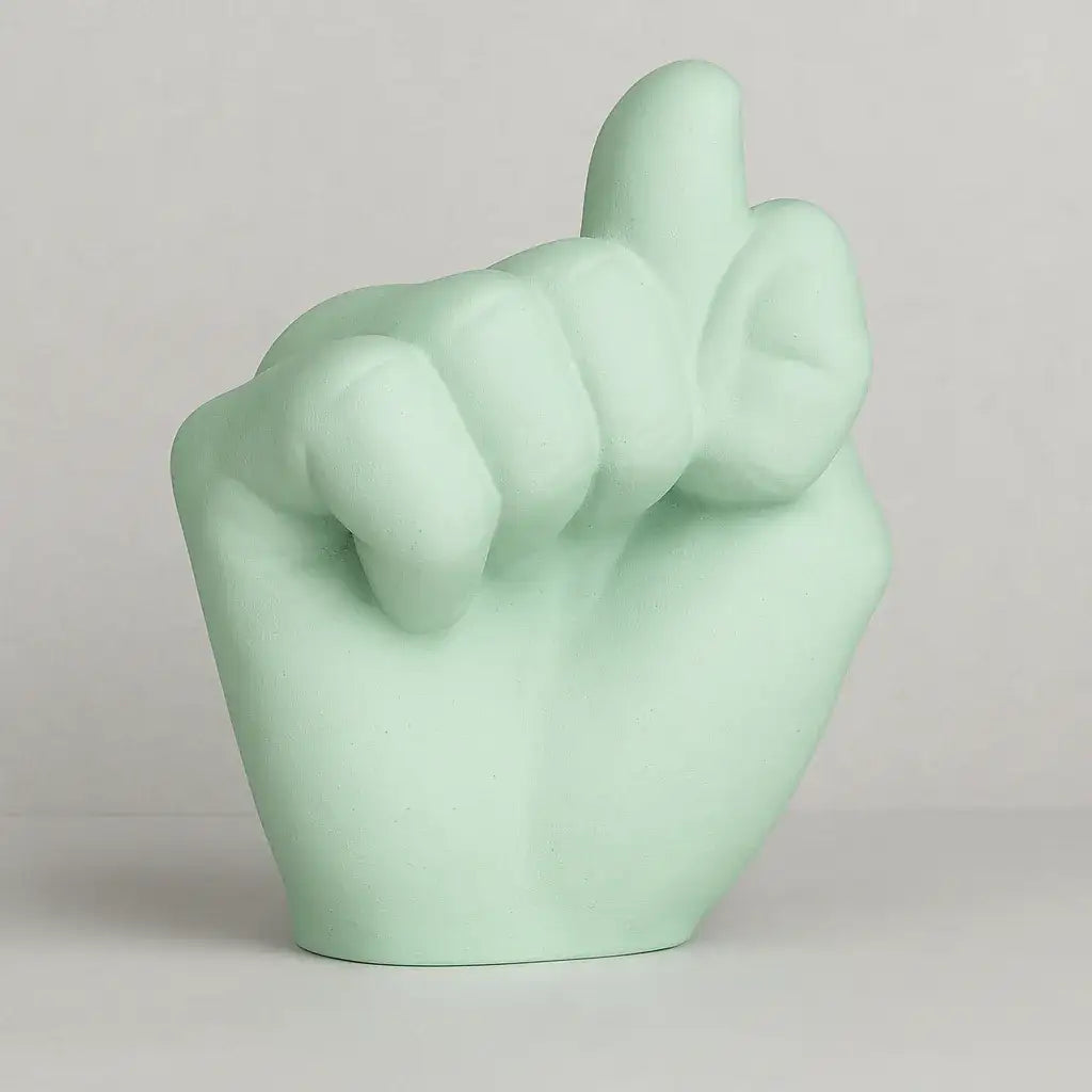 Handfigur Ablehnung – humorvolle Dekoration & DIY-Unikat - by SteinKunstWerk | Deko aus nachhaltiger Herstellung