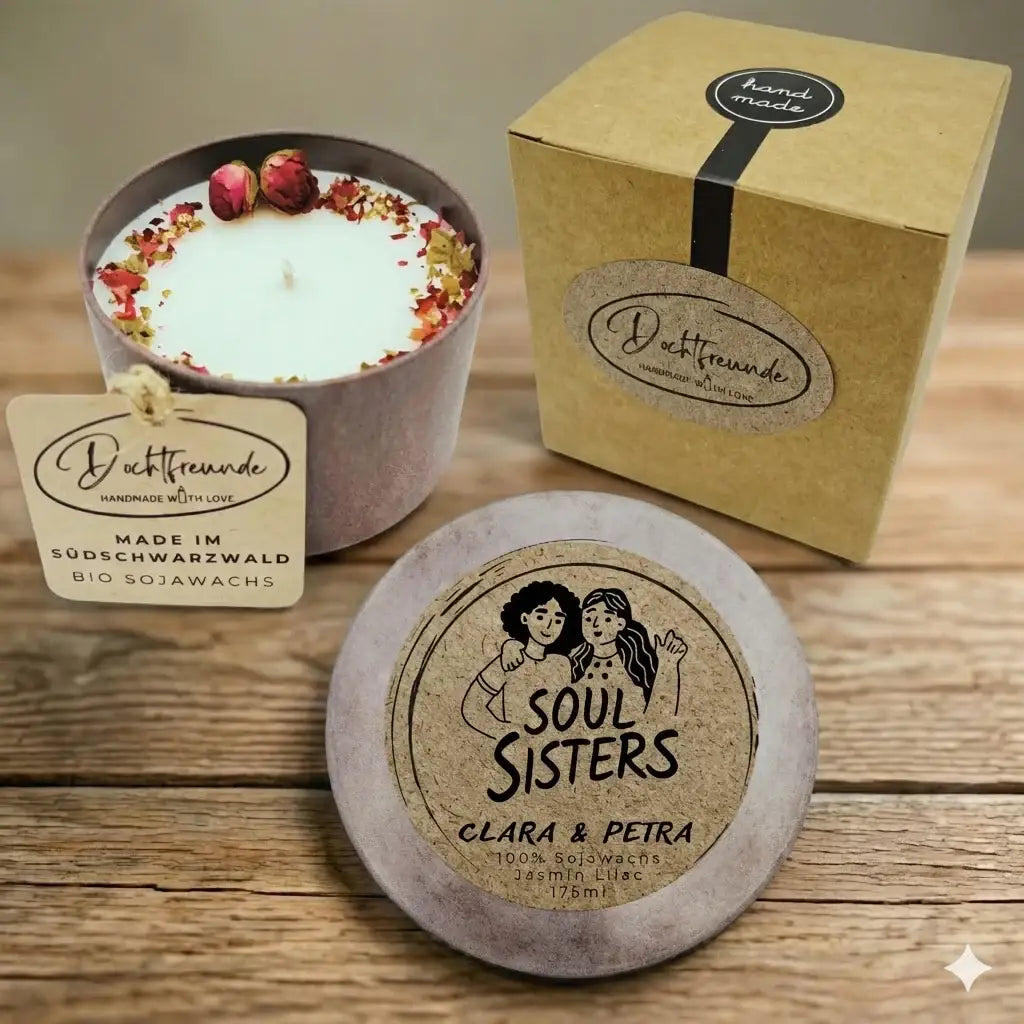 Personalisierte Kerze Beste Freundin als Geschenk mit persönlicher Botschaft und Wunschduft