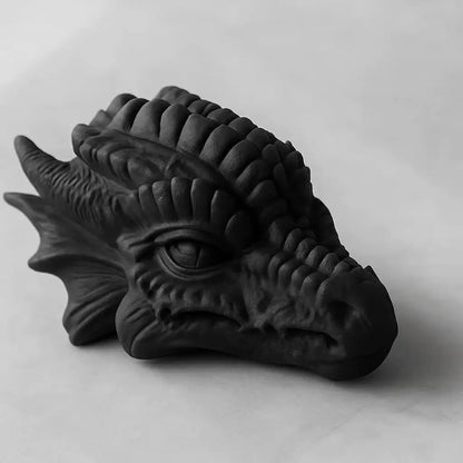 Drachenkopf-Skulptur – Mystische Fantasy-Dekoration für dein Zuhause - by SteinKunstWerk | Deko aus nachhaltiger Herstellung