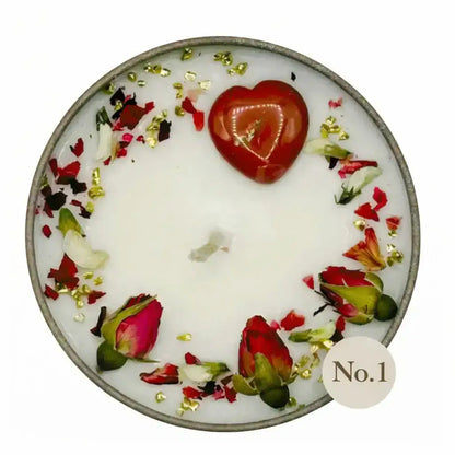 Personalisierte Duftkerze – Dekor Rosenherz