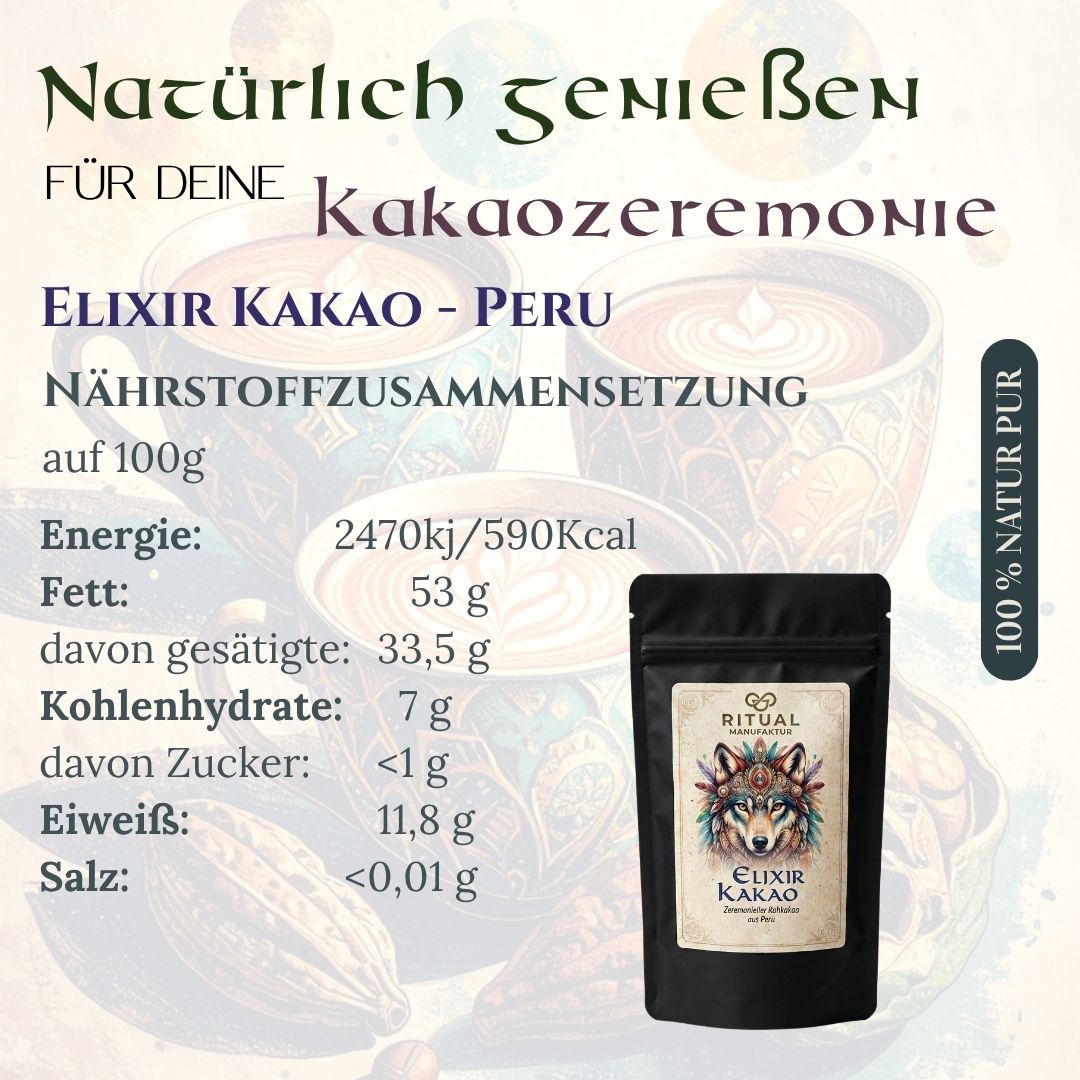 Elixir Zeremonie-Kakao als warmes Kakaogetränk