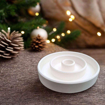 Runder Kerzenteller – handgefertigte Basis für Advent und Kerzendeko
