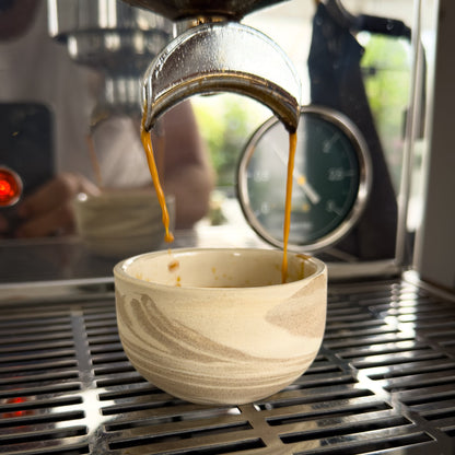 Espresso Tasse KUMO Mixed Clay für Japandi Coffee Corner und bewusste Kaffeemomente