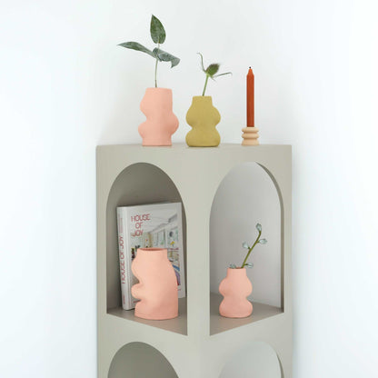 Handgefertigte Fluxo Vase Small Rosa als moderne Wohndekoration