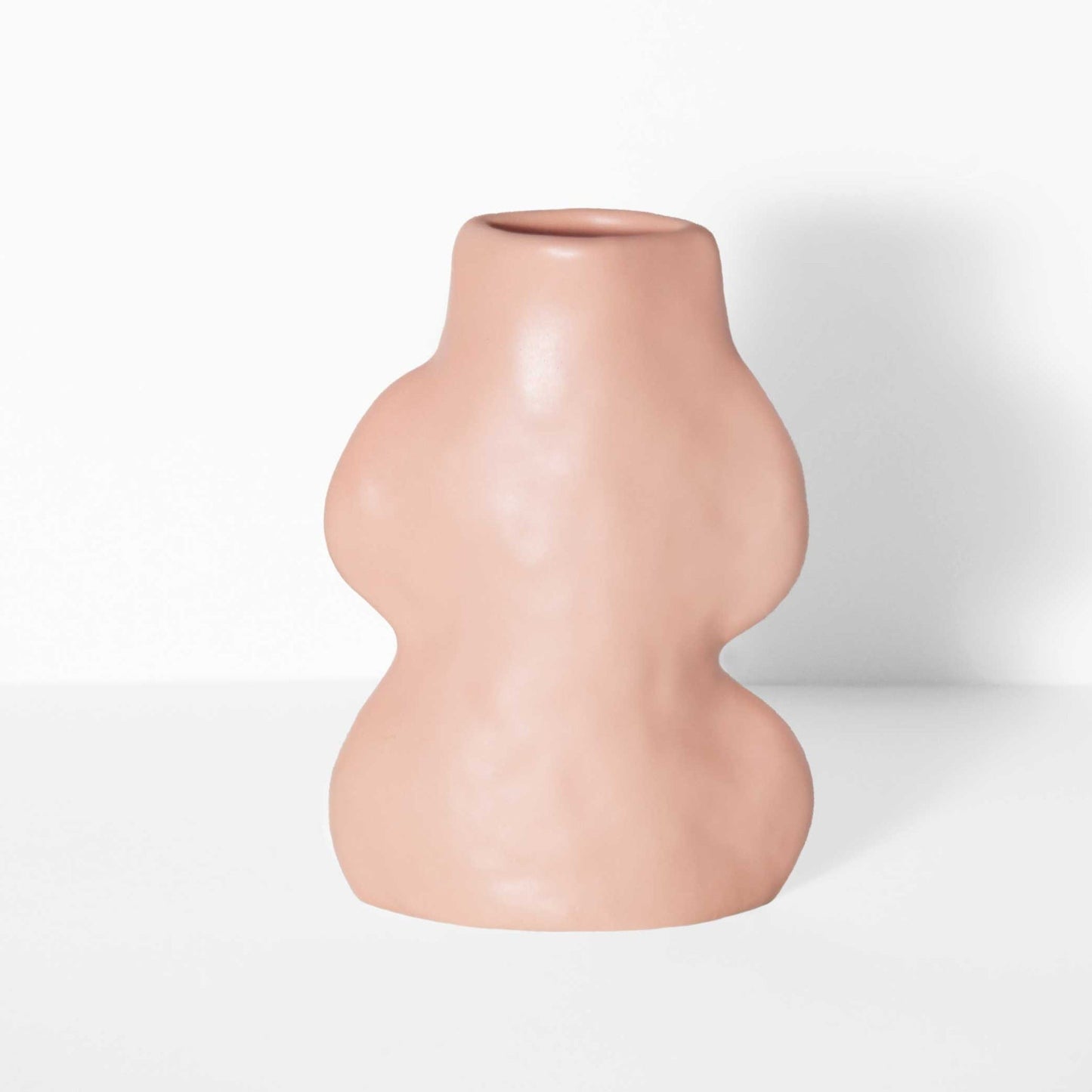 Fluxo Keramikvase Small in Rosa – handgefertigte Vase aus Portugal