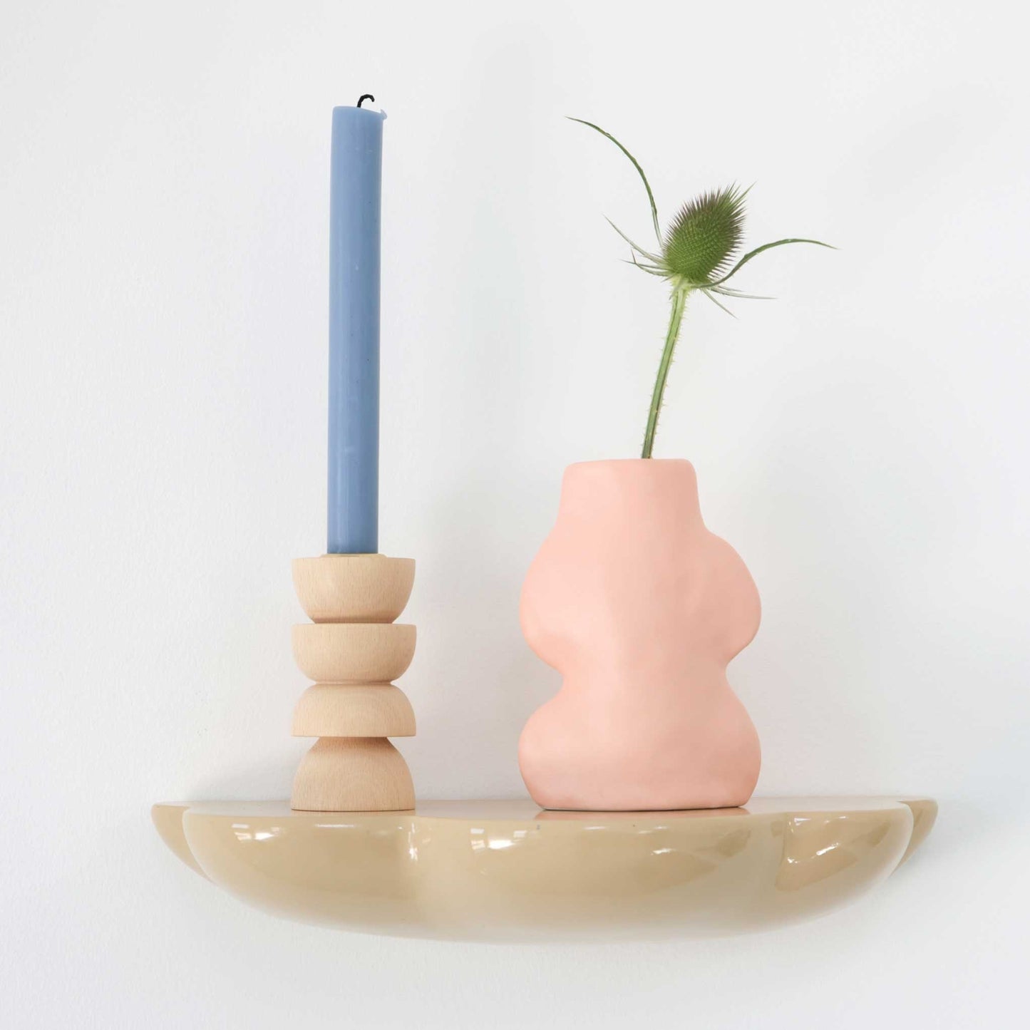 Fluxo Keramikvase Small Rosa für Blumen und Trockenblumen