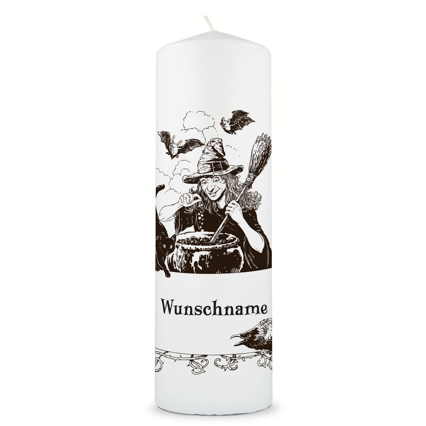 Gepersonaliseerde Halloween-kaars Heksendrank met gewenste naam – 25 cm