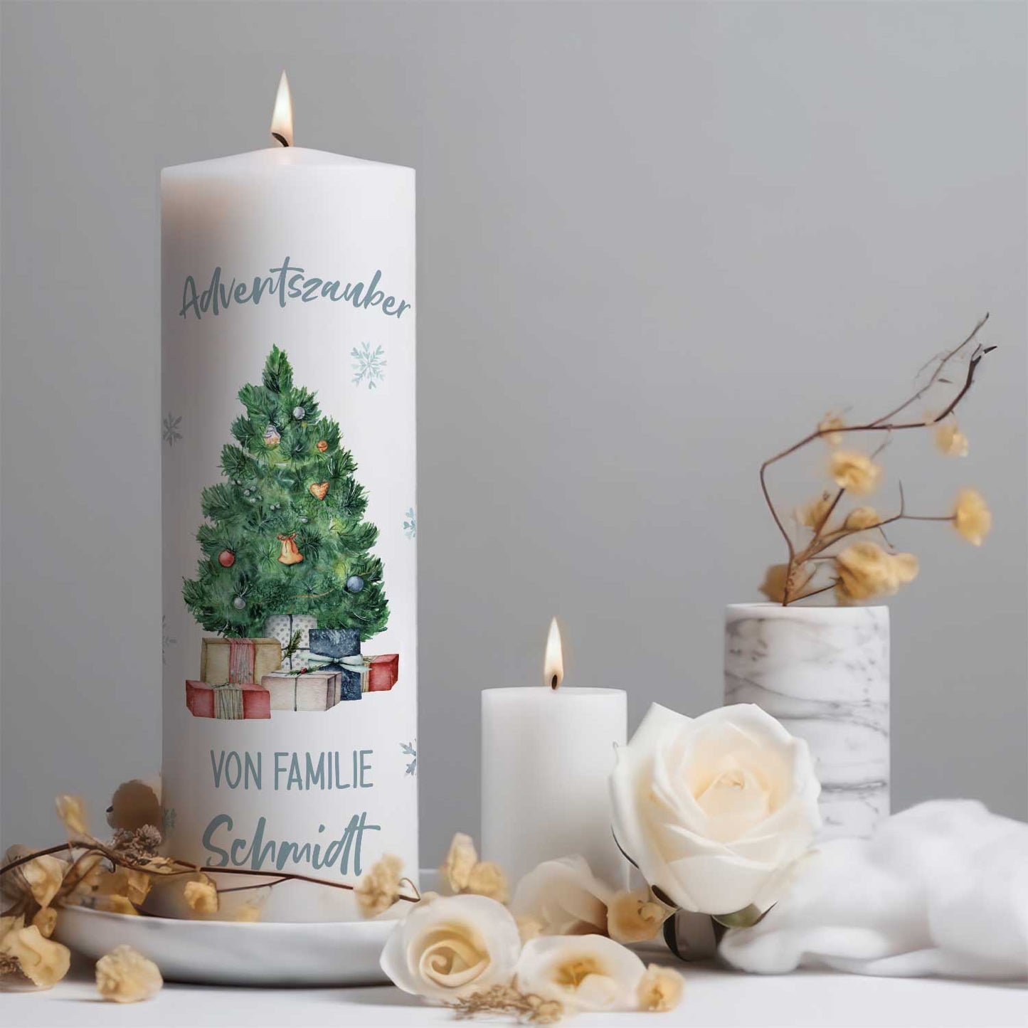 Gepersonaliseerde adventskaars ‘Adventszauber’ – met naam