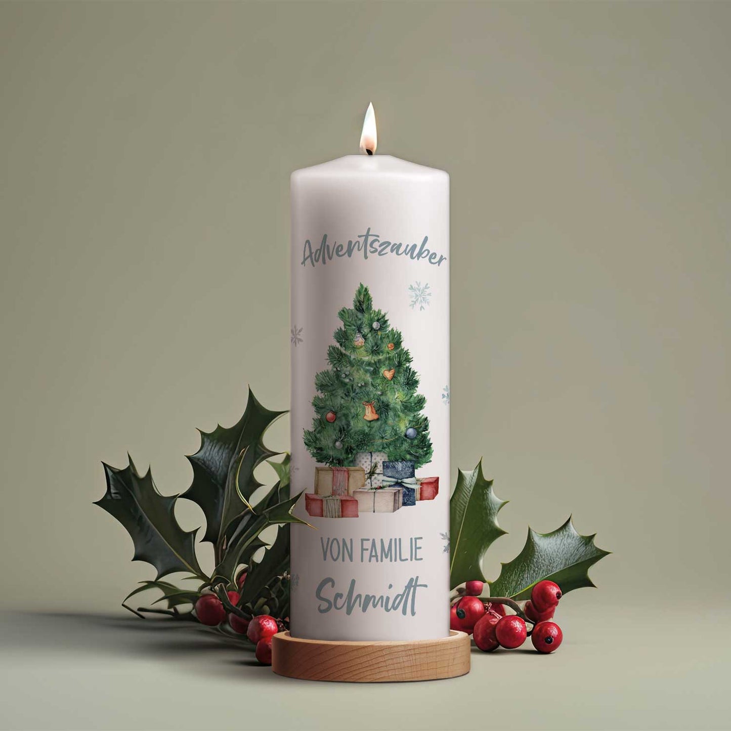 Gepersonaliseerde adventskaars ‘Adventszauber’ – met naam