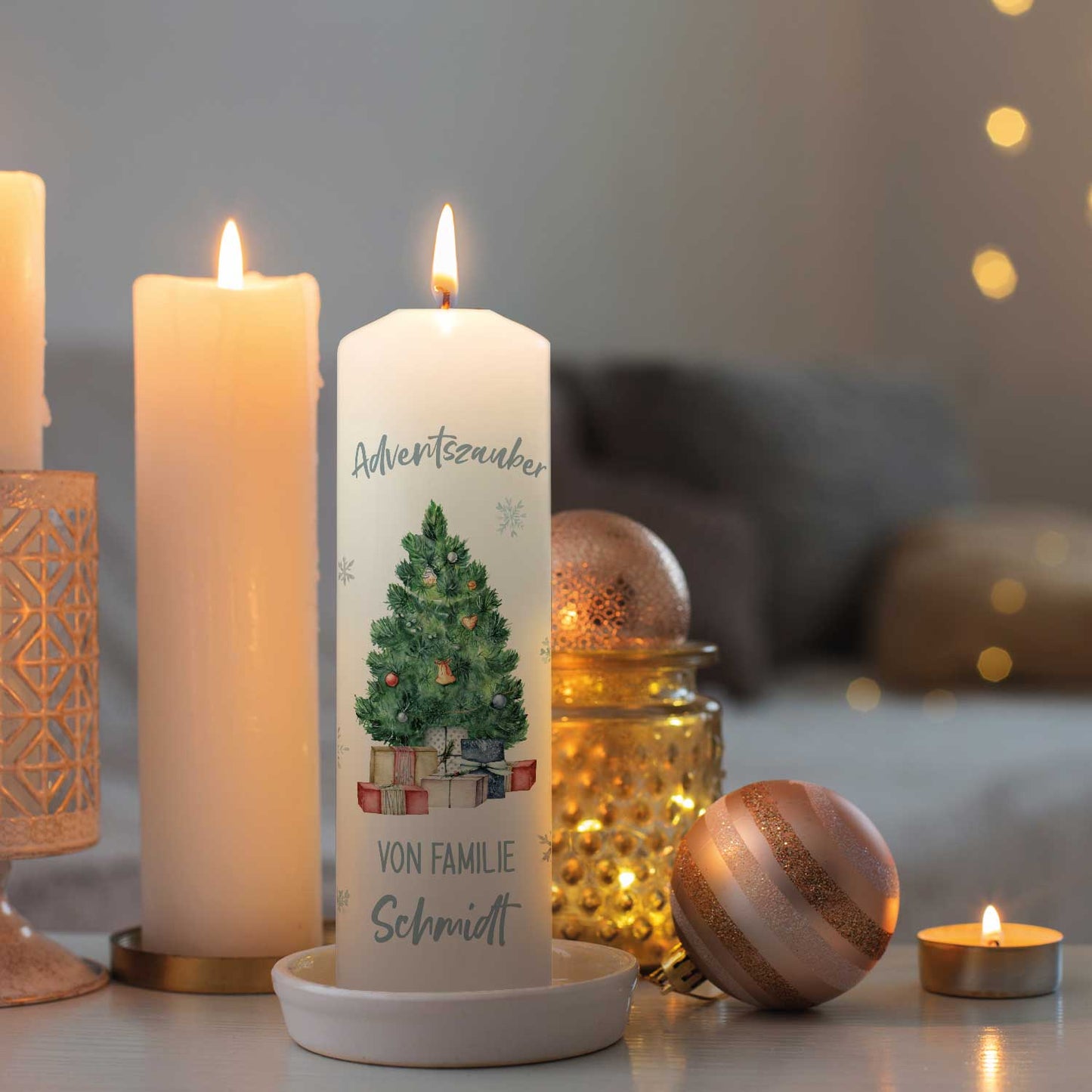 Gepersonaliseerde adventskaars ‘Adventszauber’ – met naam