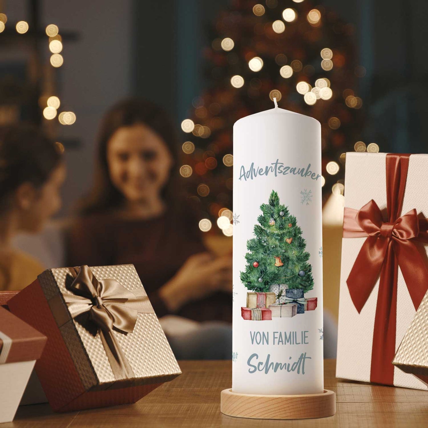 Gepersonaliseerde adventskaars ‘Adventszauber’ – met naam