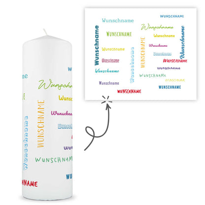 Personalisierte Kerze mit Name – weitere Produktansicht