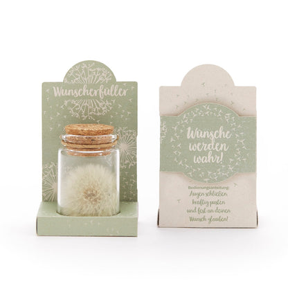 Wunscherfüller: Pusteblume im Glas – Geschenk mit Wunsch – weitere Produktansicht 5 von 8