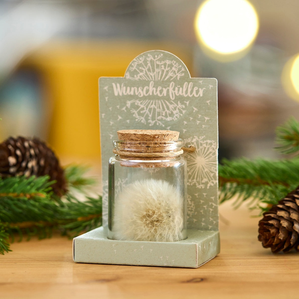 Wunscherfüller – echte Pusteblume im Glas