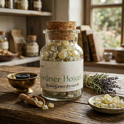 Grüner Hojari Oman – Boswellia sacra Königsweihrauch – Produktansicht