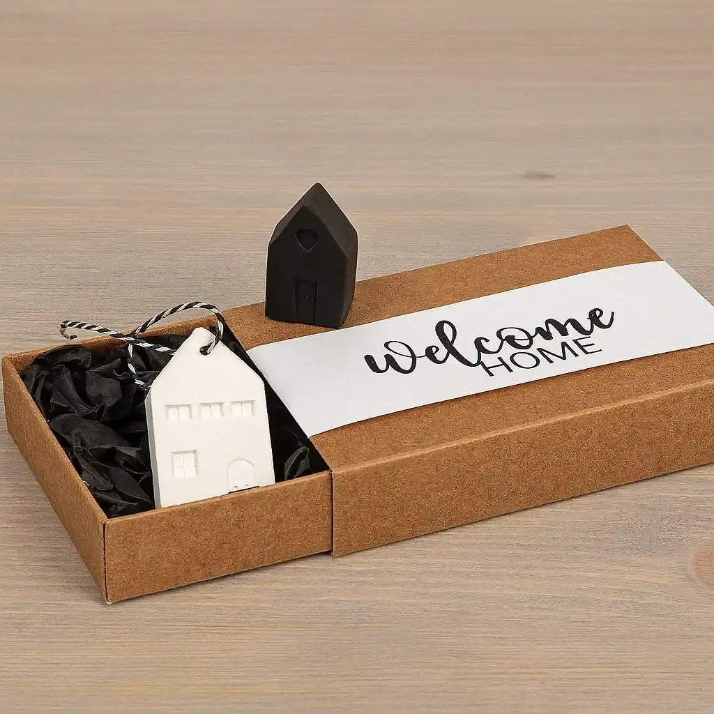 Mini Deko-Häuschen 15er Set – handgemachte Häuser für DIY und Advent