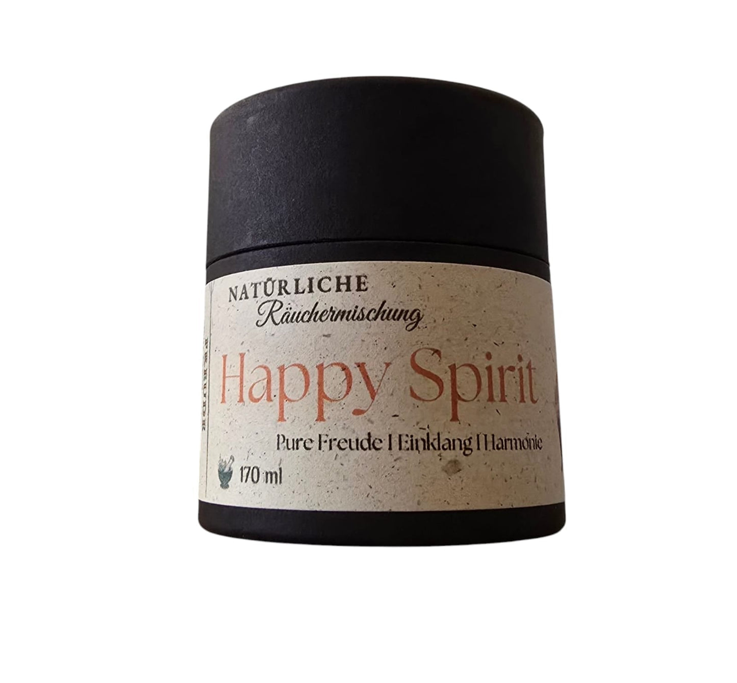 Happy Spirit Räuchermischung auf einer Räucherschale