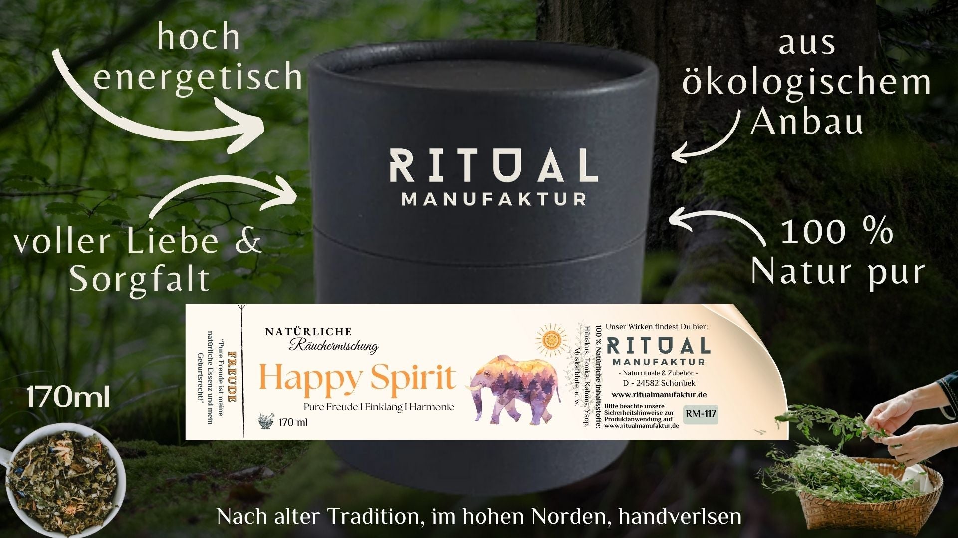 Happy Spirit Räuchermischung – Detailaufnahme