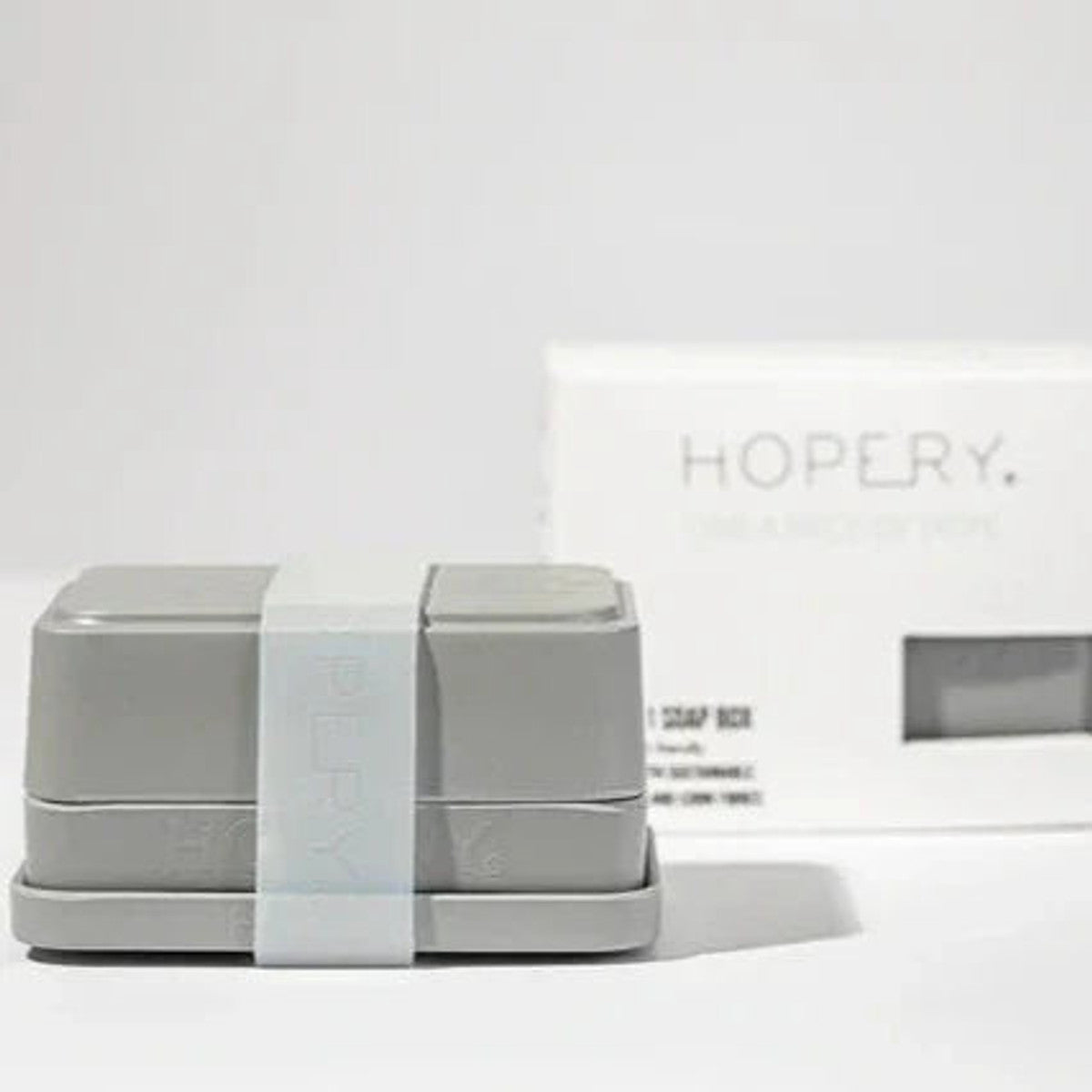 HOPERY 3-in-1 Soap Box Grau im Reise-Set