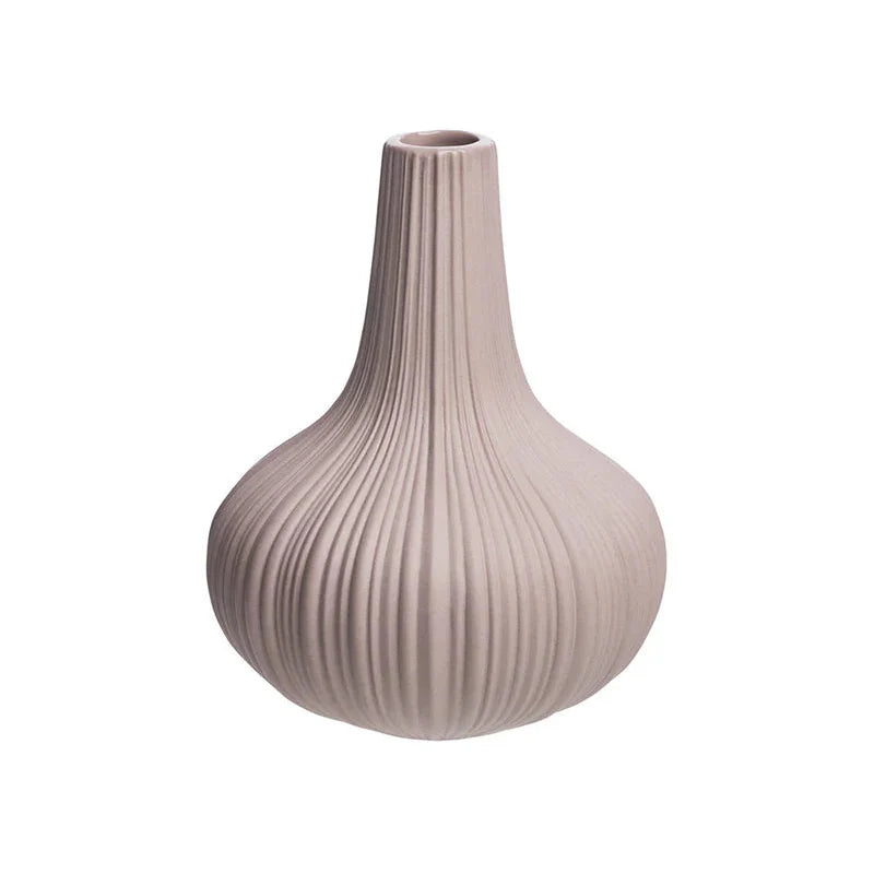 Tranquillo Vase Vintage in Rosé aus Steinzeug mit strukturierter Oberfläche