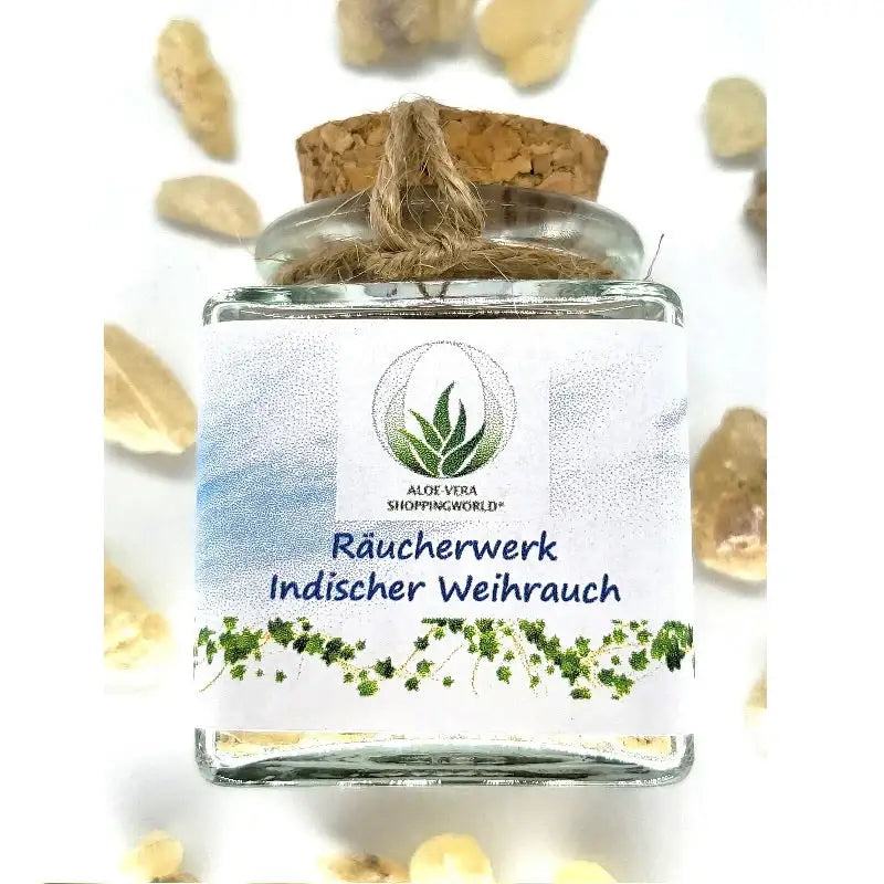 Räucherwerk "Indischer Weihrauch" Glas 50 ml - by SteinKunstWerk | Räucherware aus nachhaltiger Herstellung