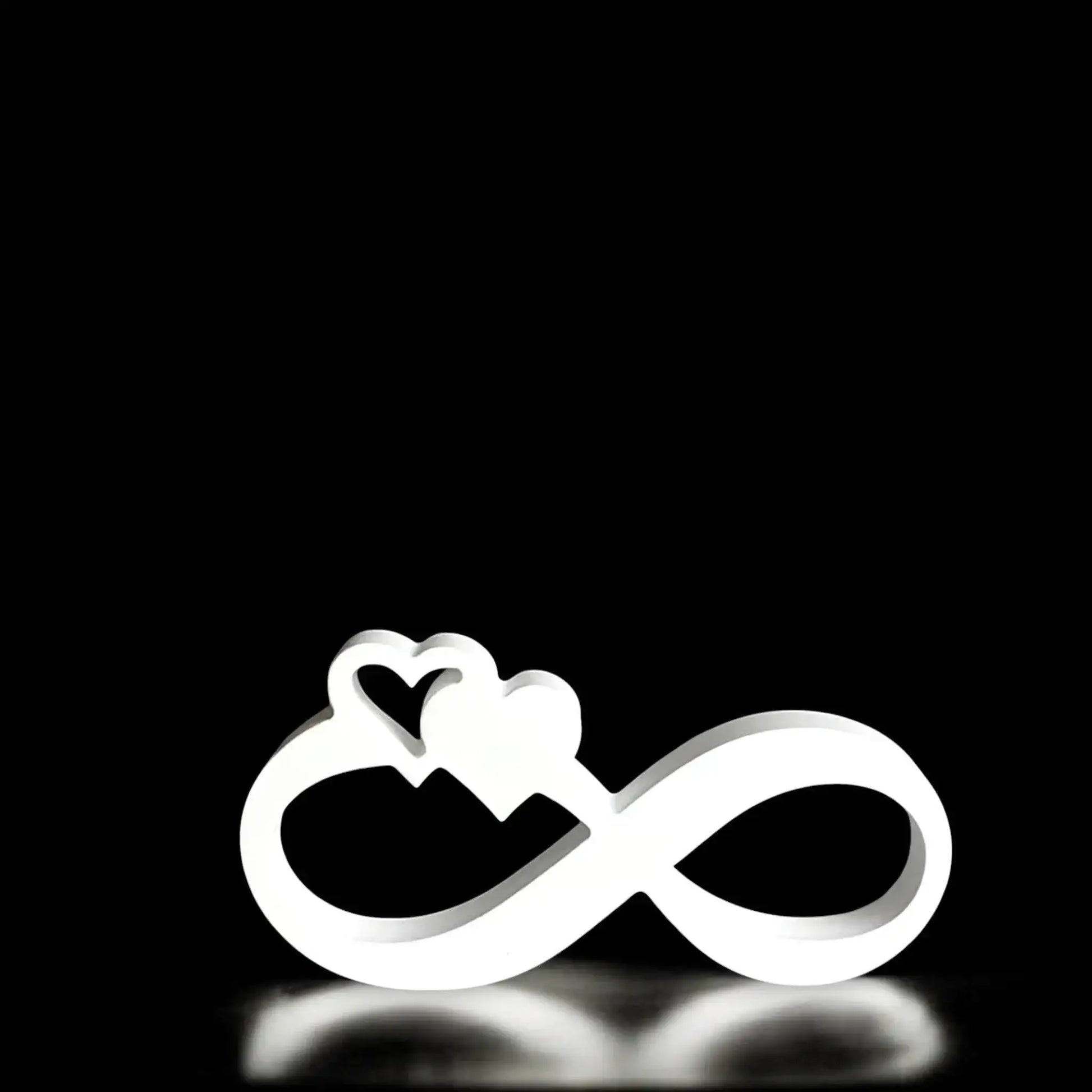 Infinity-Deko mit Herz – Symbol unendlicher Liebe im modernen Design - by SteinKunstWerk | HE aus nachhaltiger Herstellung